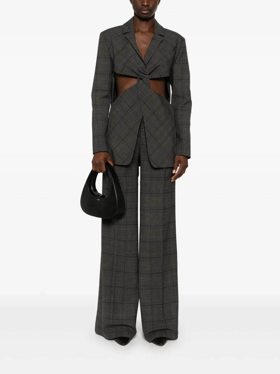 wide-leg tailored trousers