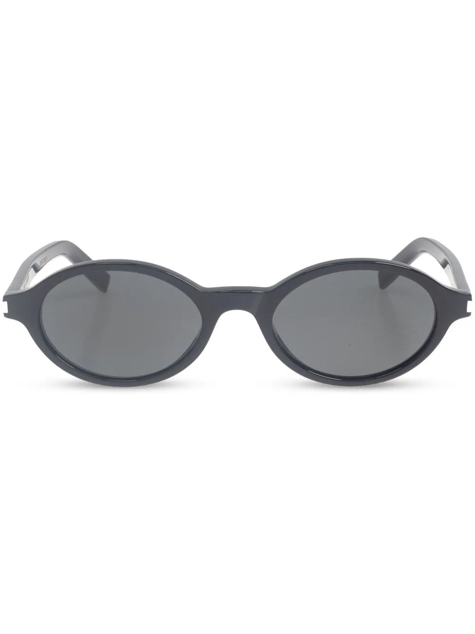 tinted oval-framed sunglasses