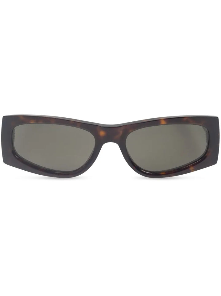 rectangle-framed tortoiseshell sunglasses