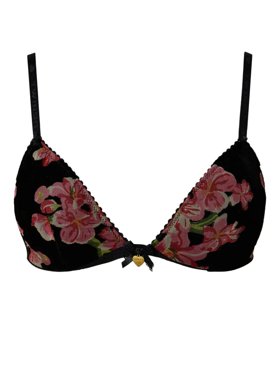 velvet triangle bra