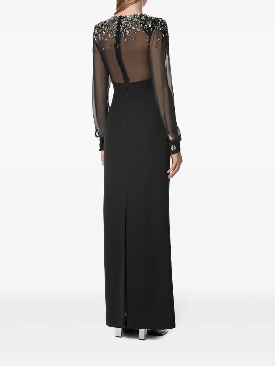 crystal-embellished maxi dress