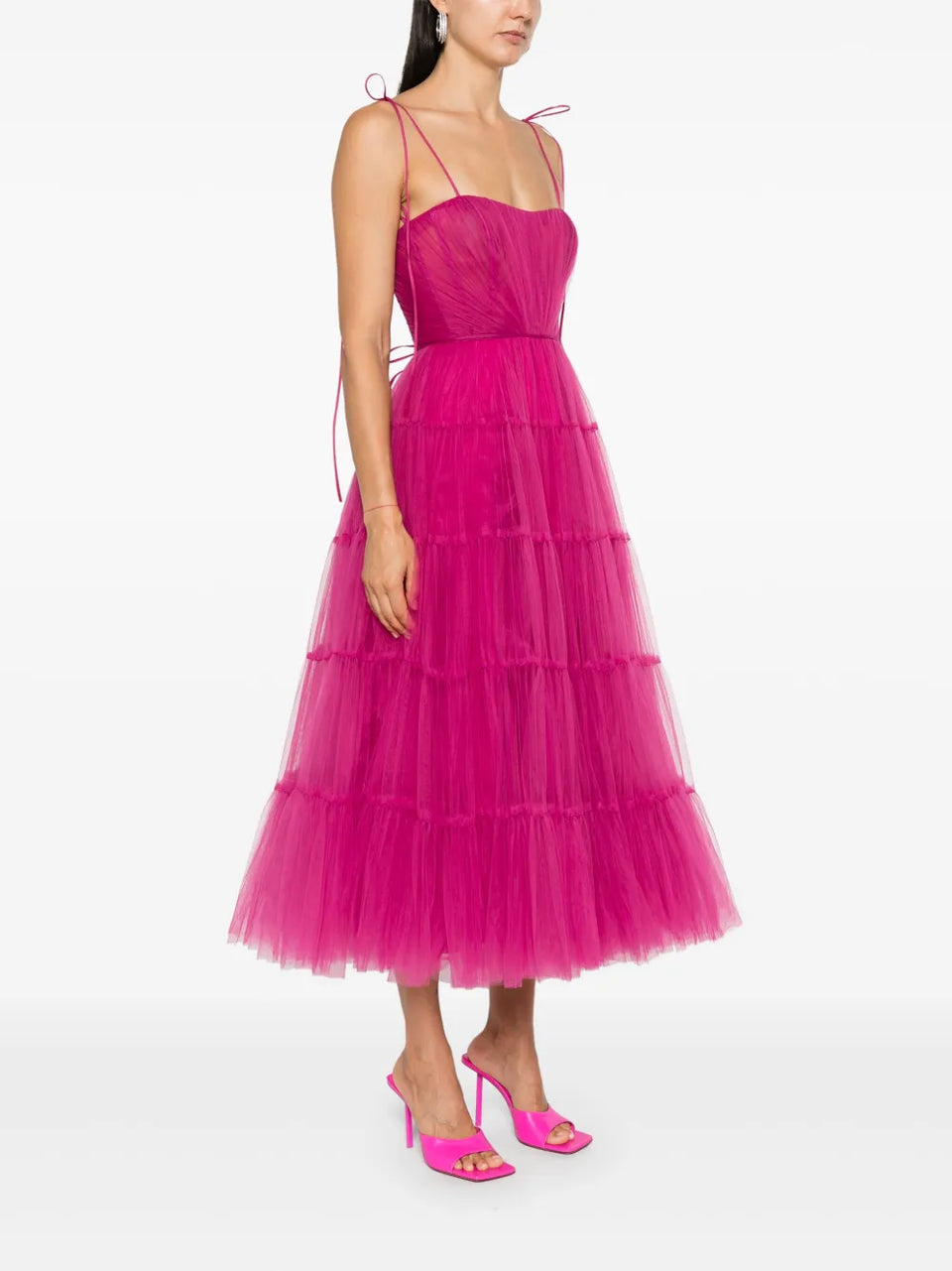 tulle midi dress
