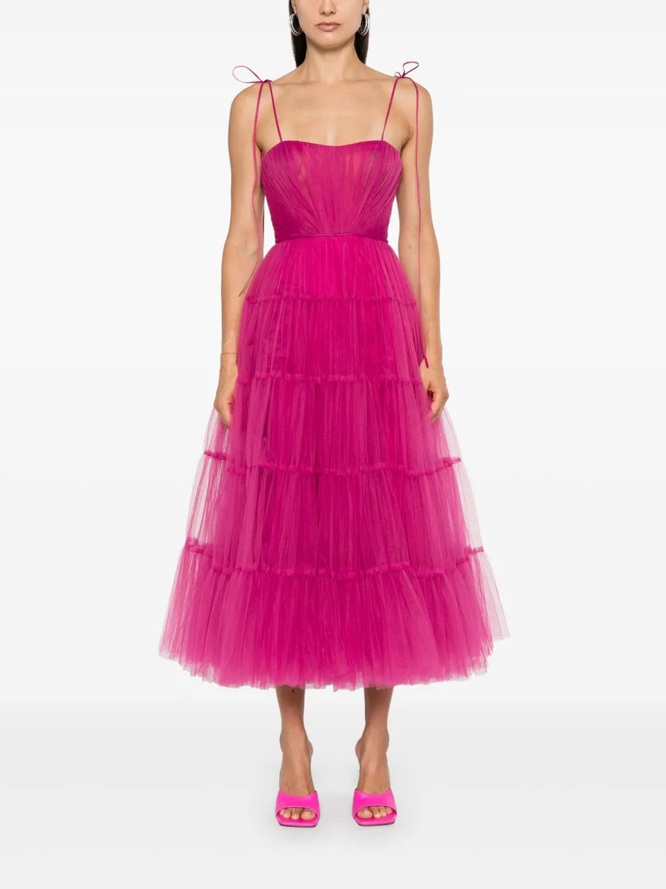 tulle midi dress