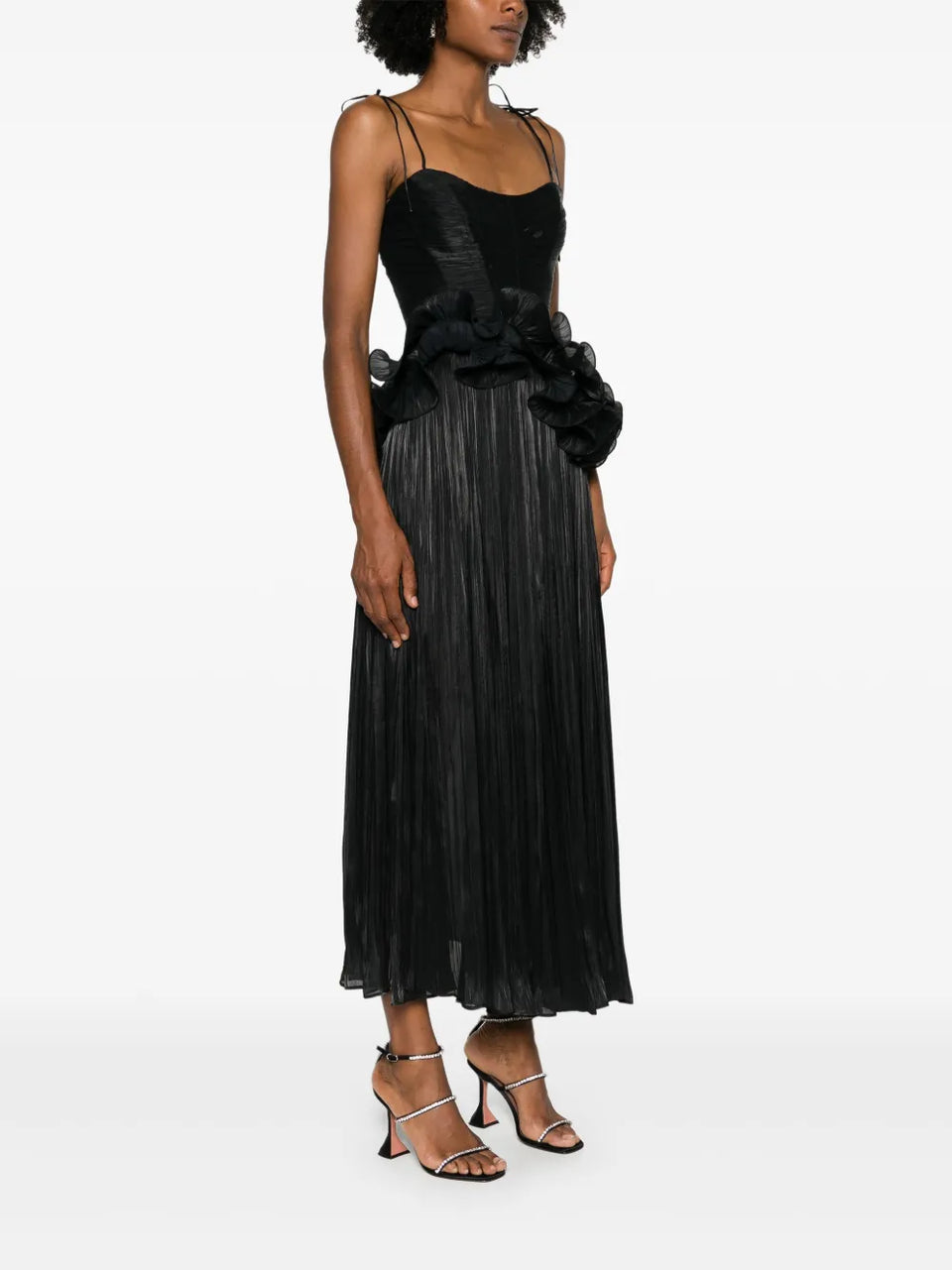 ruffled maxi dress
