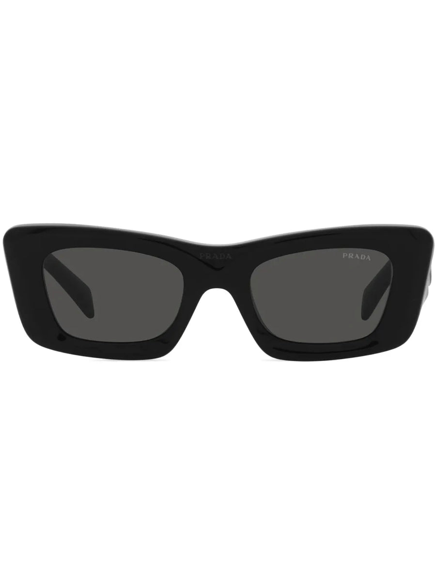 triangle-logo rectangle sunglasses