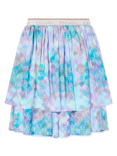 all-over logo-print skirt