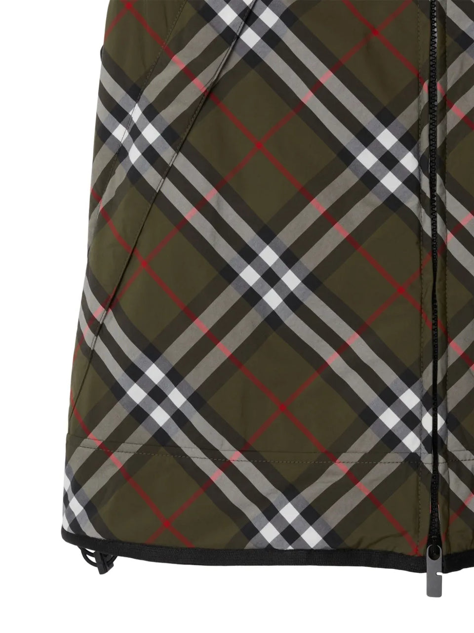 checked padded gilet