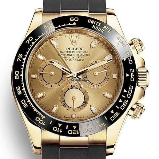 Rolex | Daytona | 116518LN | Ceramic | 40 mm | Rubber | Champagne | Automatic