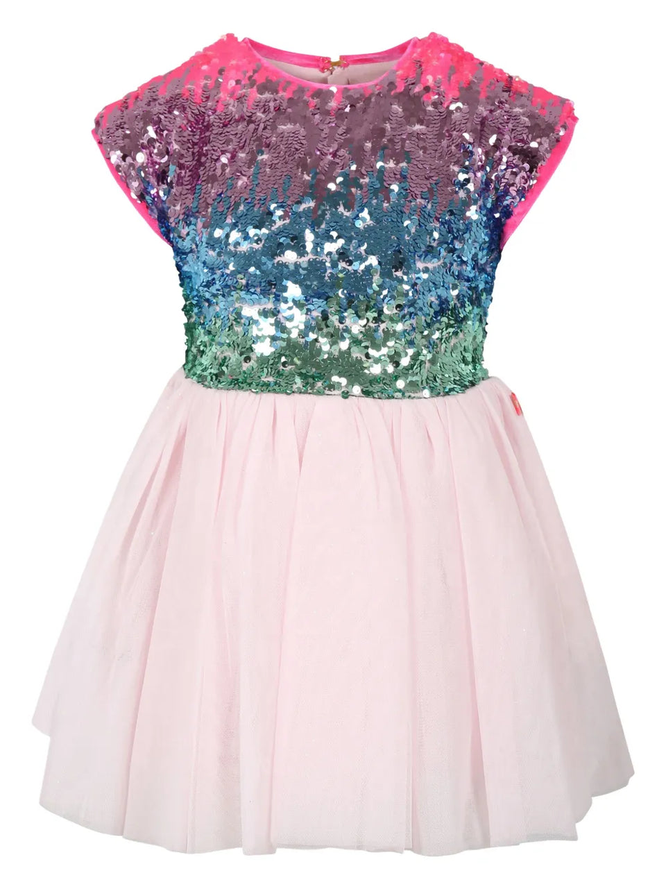 sequin-embellished cap-sleeve dress