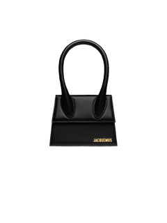Jacquemus The medium Chiquito Leather handbag Black