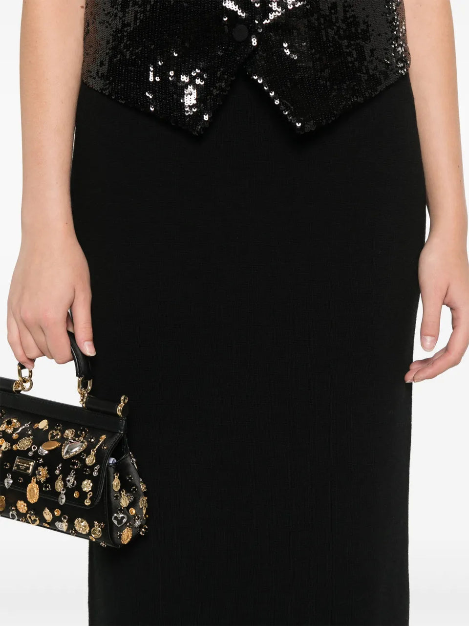 knitted midi skirt