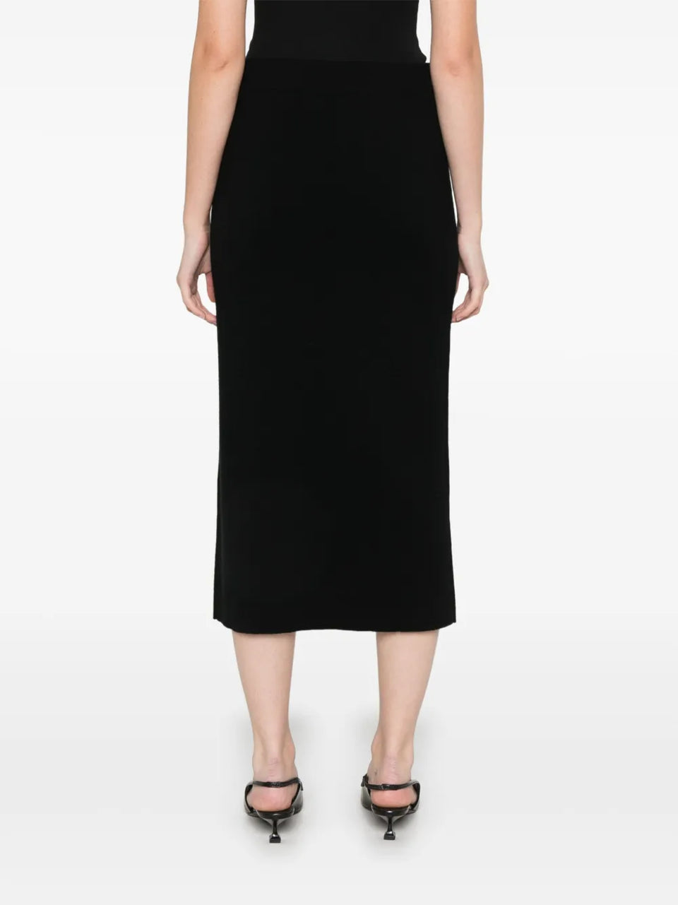 knitted midi skirt