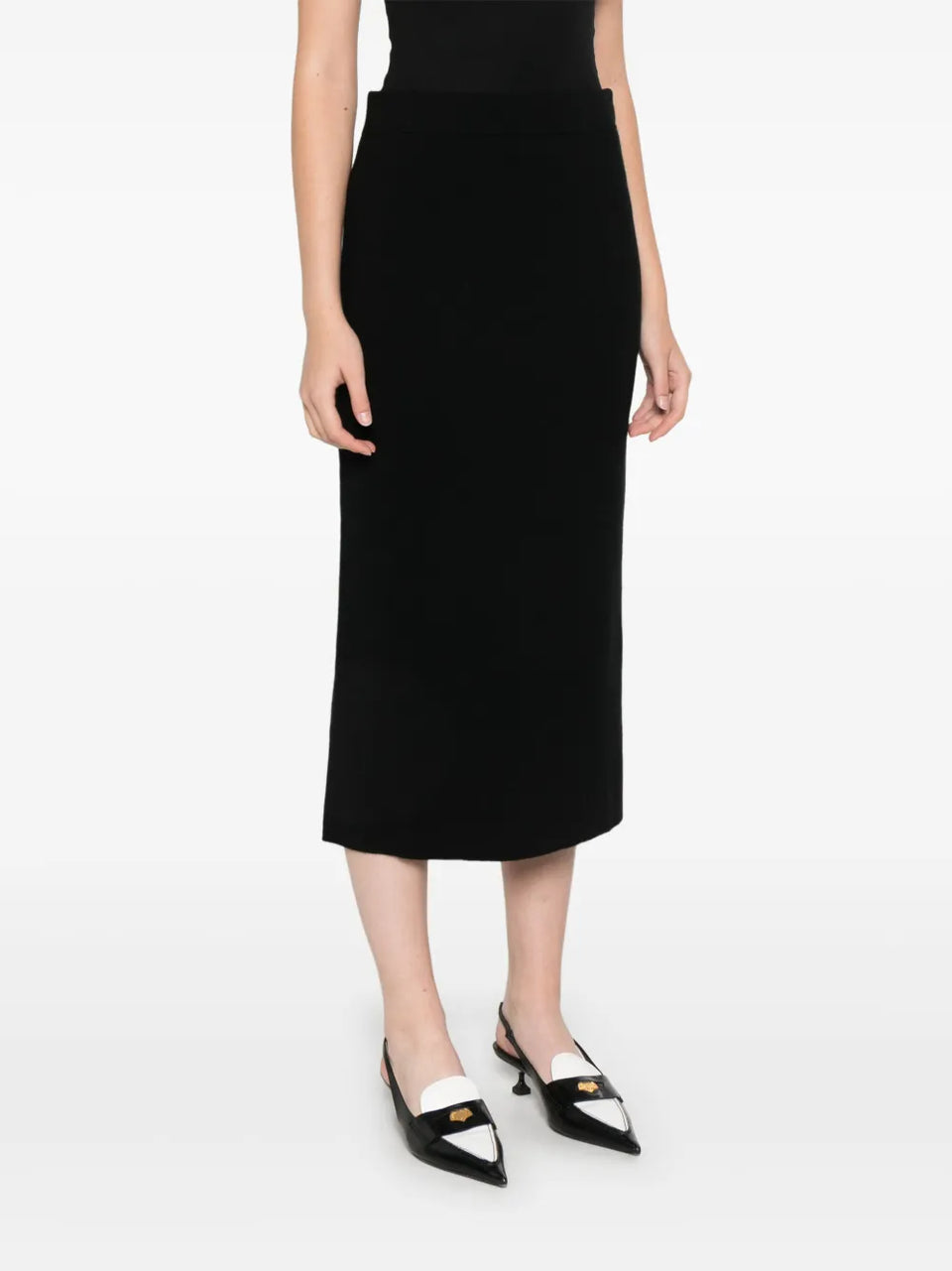 knitted midi skirt