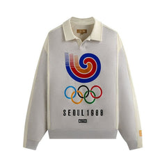Kith For Olympics Heritage Nelson Collared Pullover Light Heather Grey