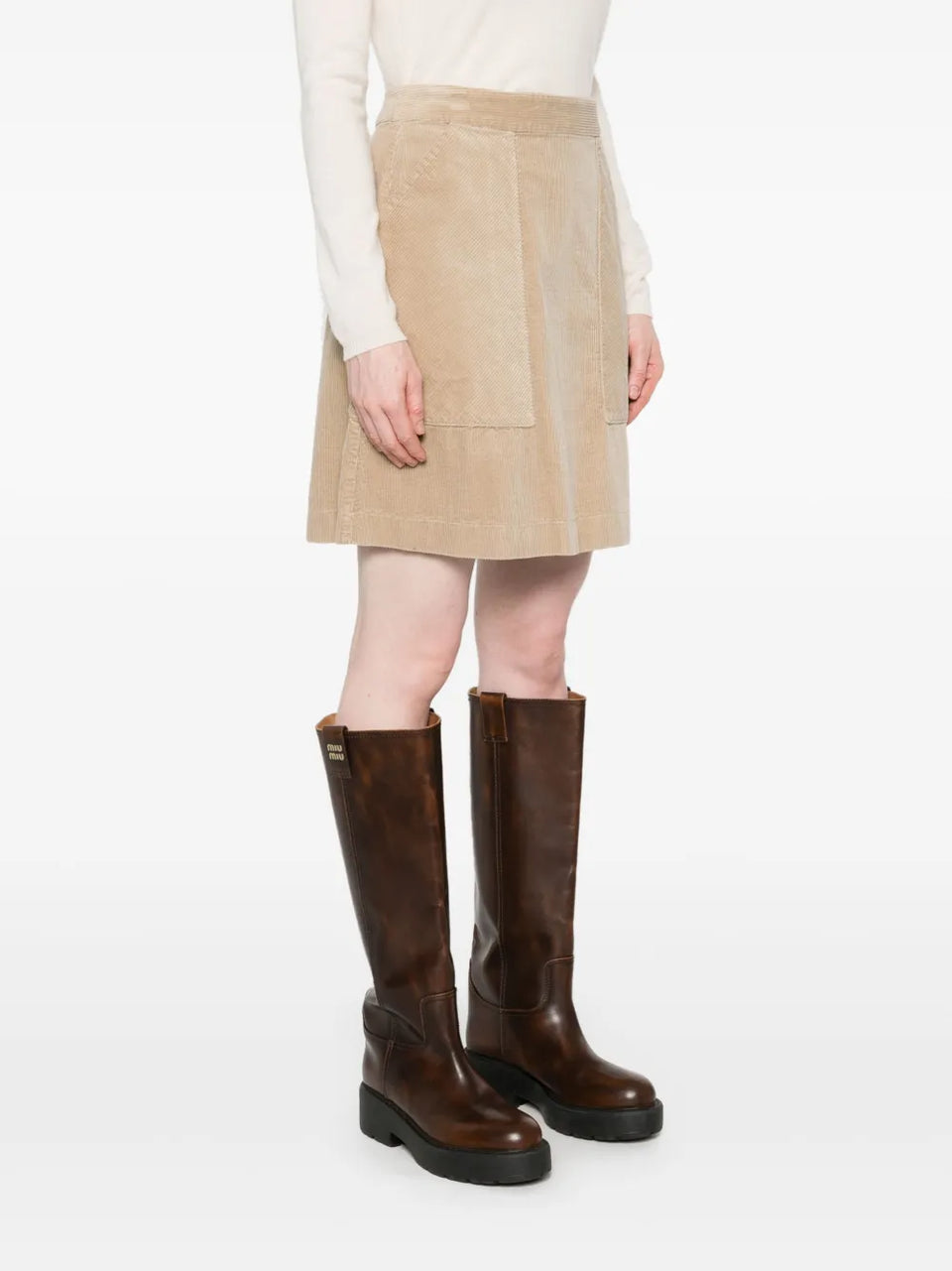corduroy mini skirt