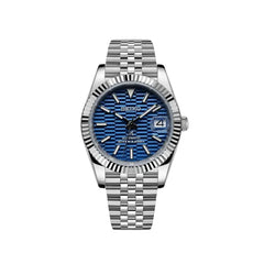 SEIKO MOD Datejust blue Fluted