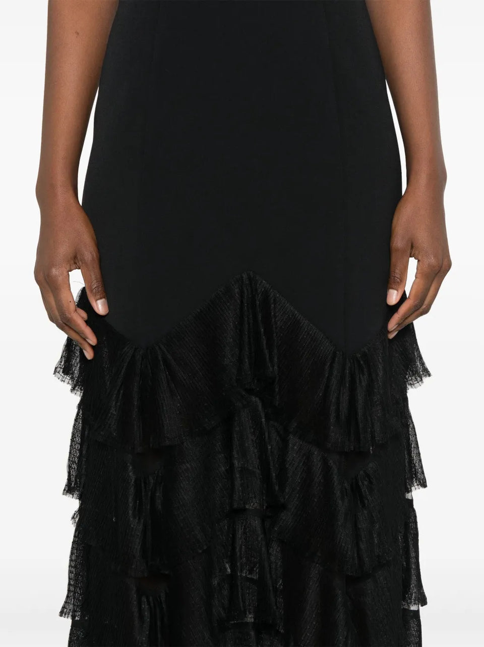 ruffled maxi dress