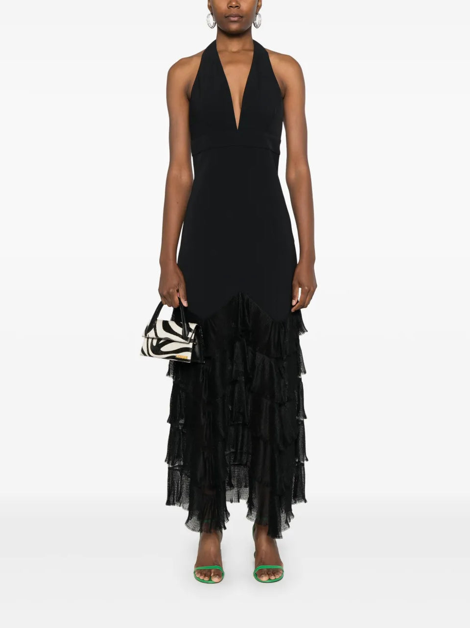 ruffled maxi dress