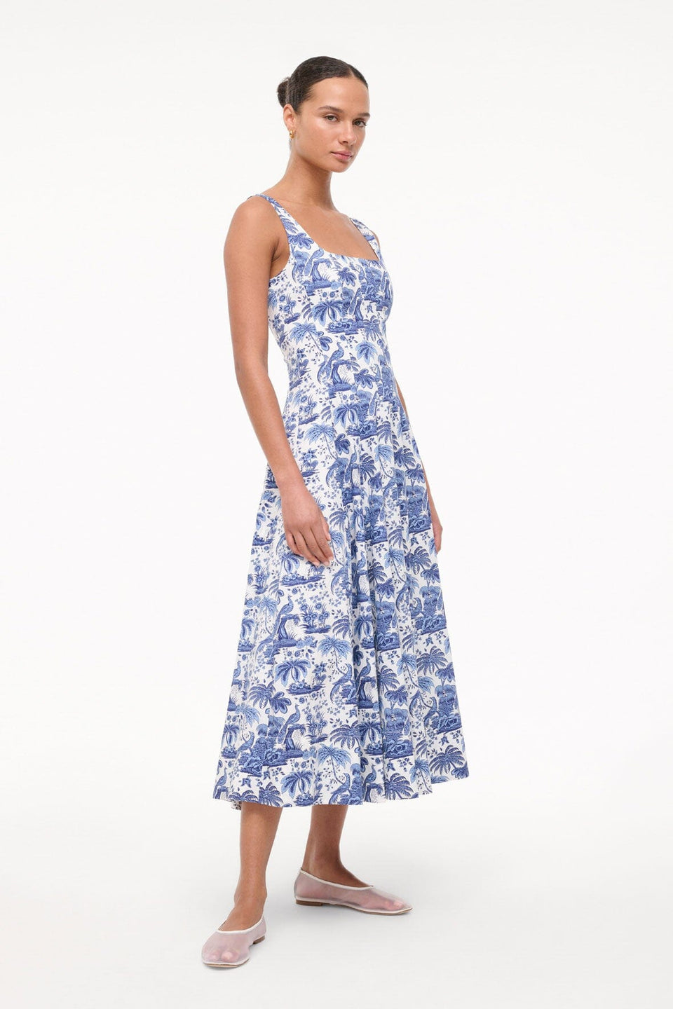WELLS DRESS BLUE TOILE
