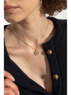 floral zirconium necklace