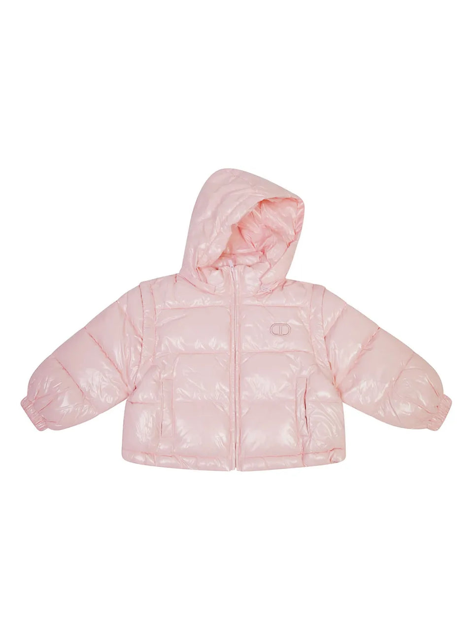 logo-embroidered puffer jacket