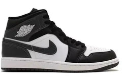 Jordan 1 Mid Black White Iron Grey