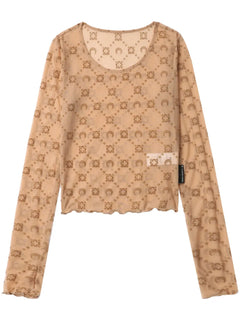 monogram crewneck top