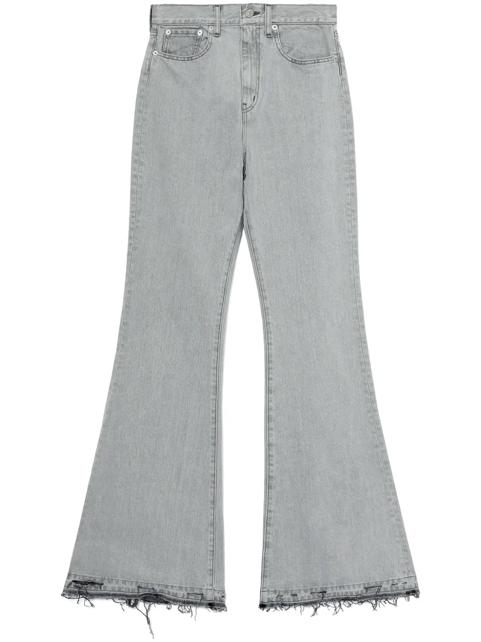 distressed flared jeans