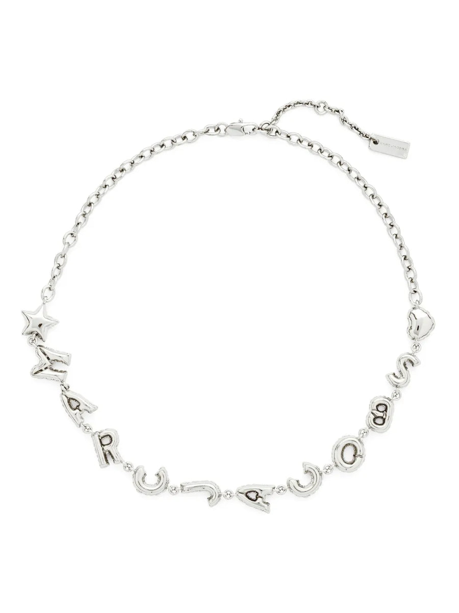 logo-lettering necklace
