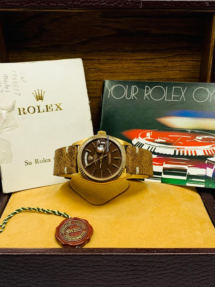 Rolex | Day-Date | 1803 | Yellow gold | 36 mm | Brown | Automatic