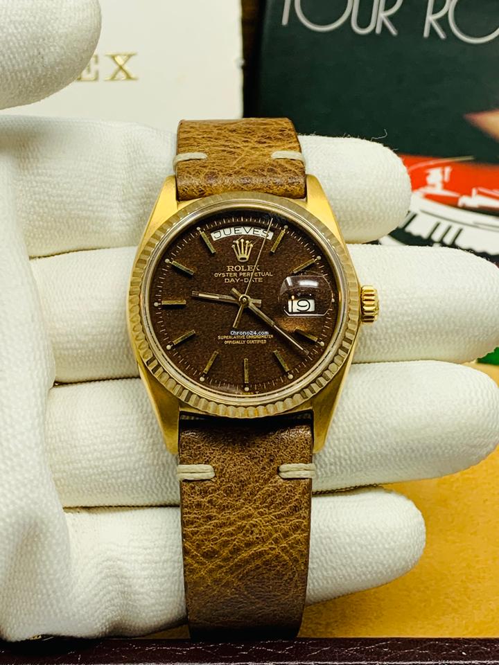 Rolex | Day-Date | 1803 | Yellow gold | 36 mm | Brown | Automatic
