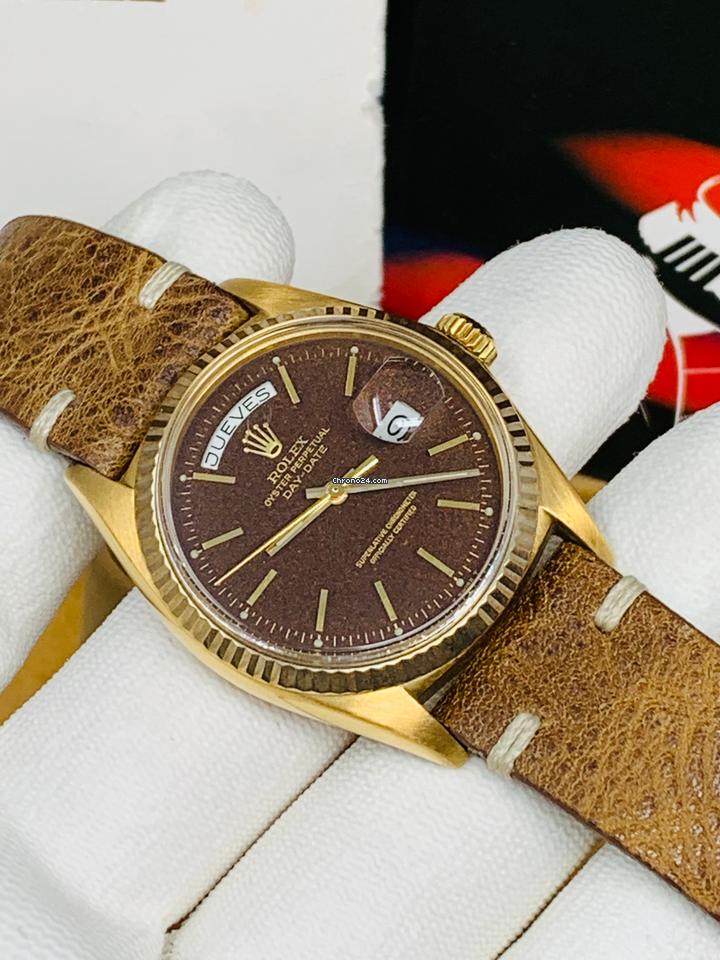 Rolex | Day-Date | 1803 | Yellow gold | 36 mm | Brown | Automatic