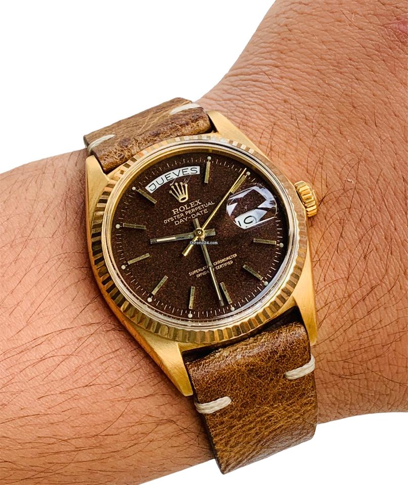 Rolex | Day-Date | 1803 | Yellow gold | 36 mm | Brown | Automatic