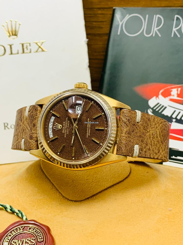 Rolex | Day-Date | 1803 | Yellow gold | 36 mm | Brown | Automatic