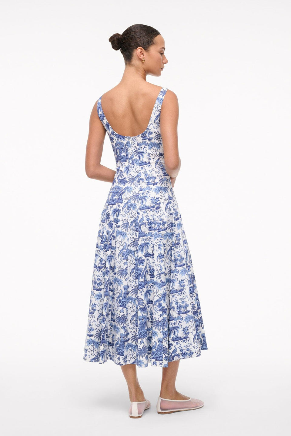 WELLS DRESS BLUE TOILE