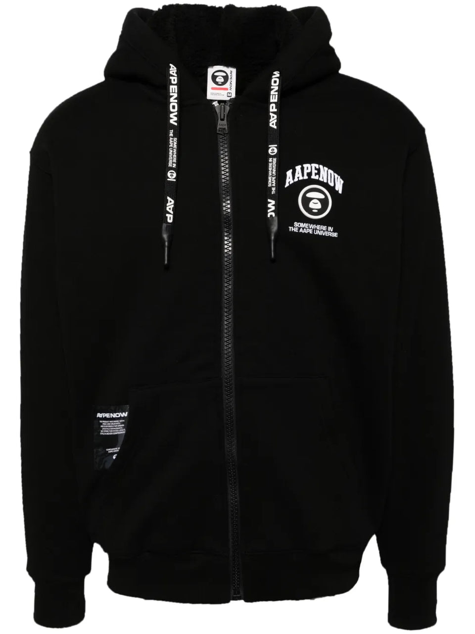 logo-patch hooded jacket