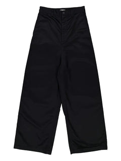 low-crotch wide-leg trousers
