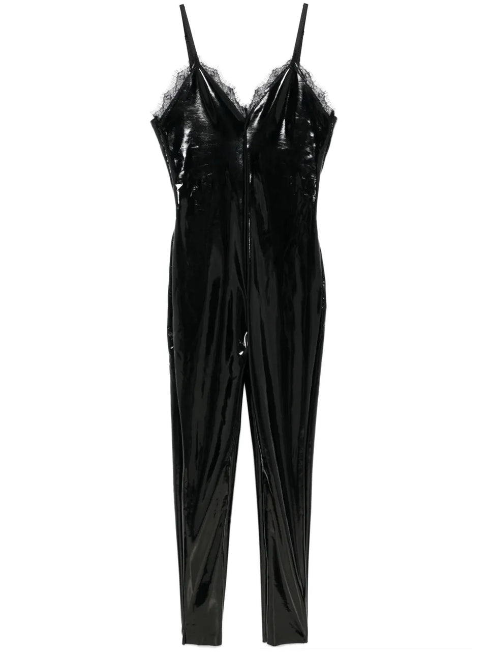 x Lia Aram patent jumpsuit