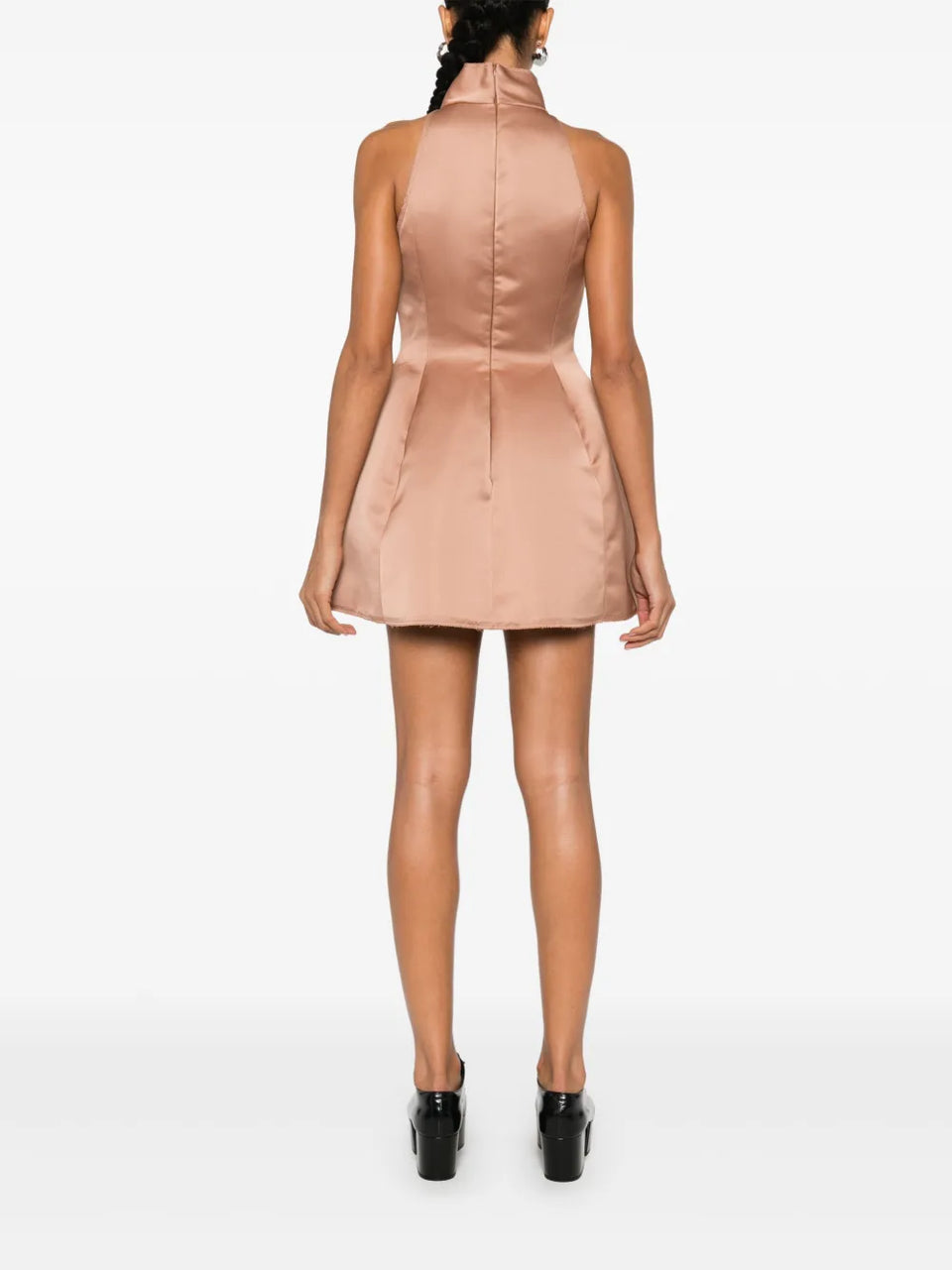 duchess satin mini dress
