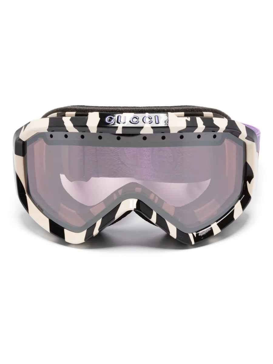 zebra-print ski goggles