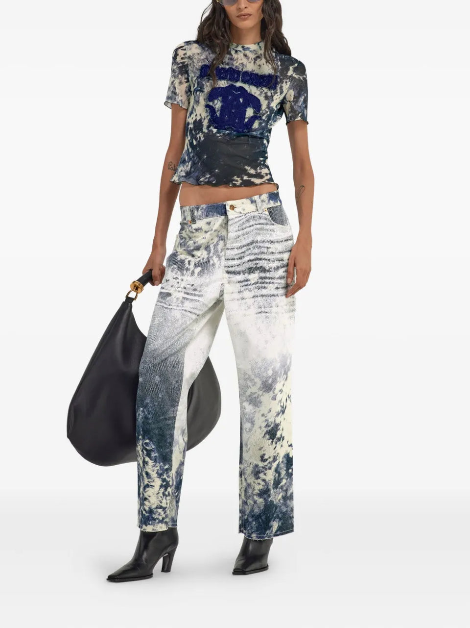Appaloosa-print jeans