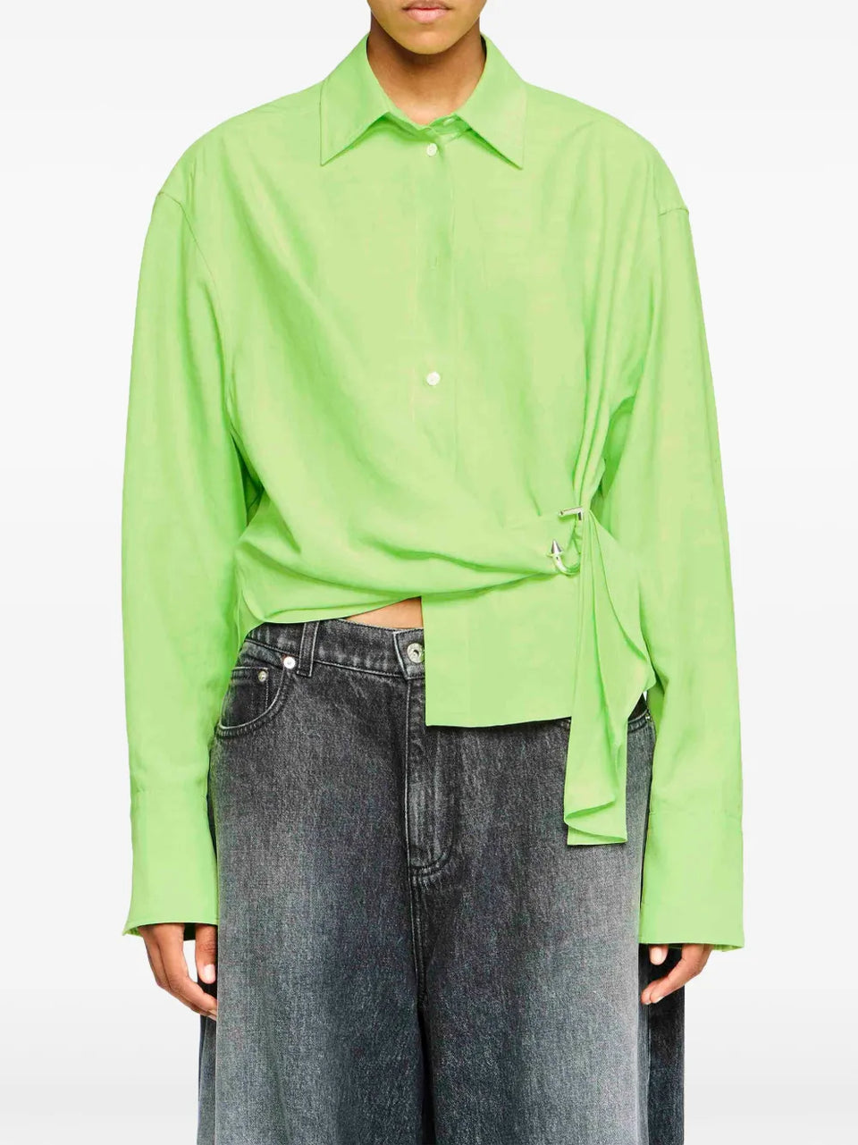 draped twisted shirt