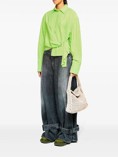 draped twisted shirt