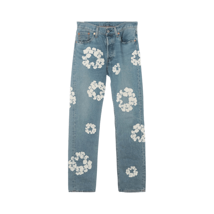 Levi's x Denim Tears Logo Japan Embroidered Denim Jeans Blue
