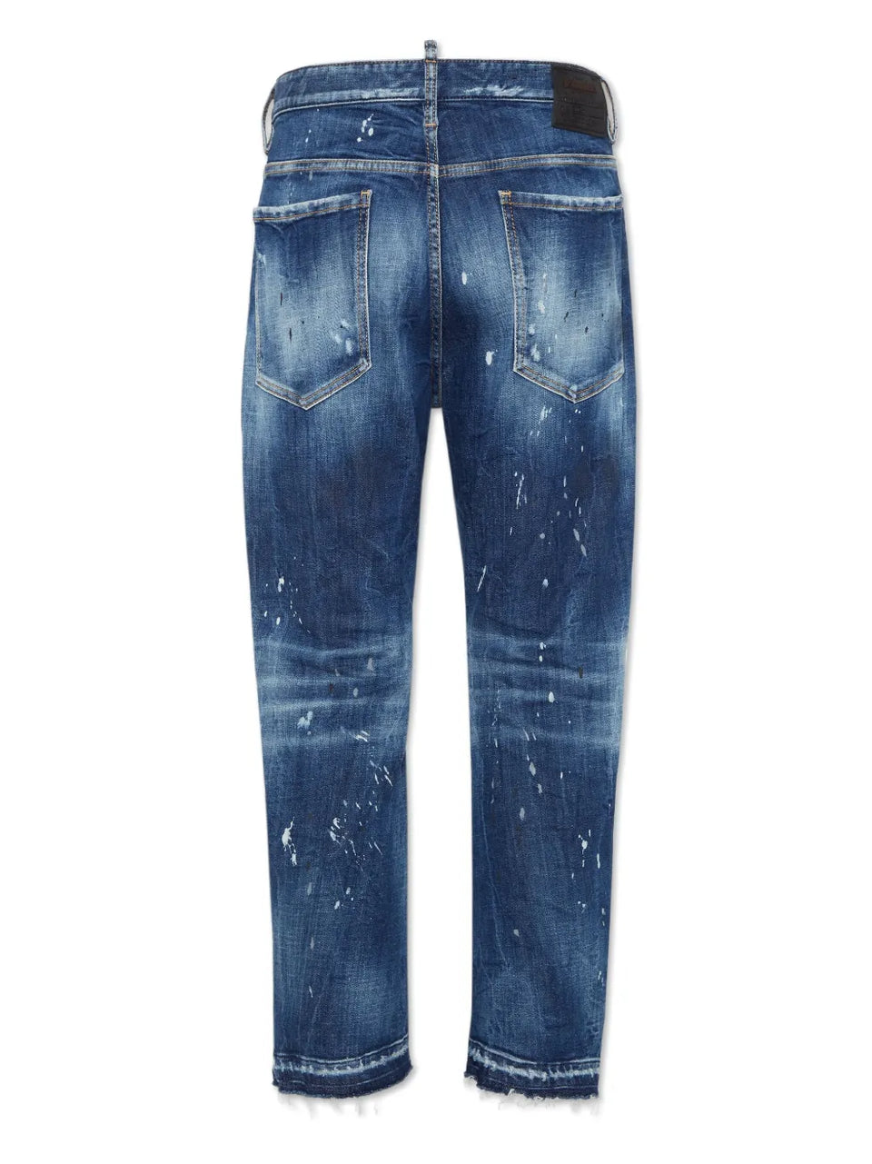 distressed stretch-cotton jeans