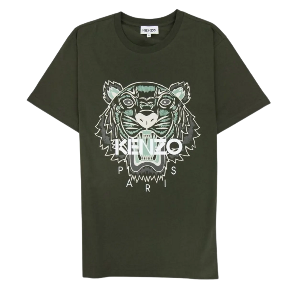 Kenzo Icon Tiger T-Shirt Dark Khaki Dark Khaki