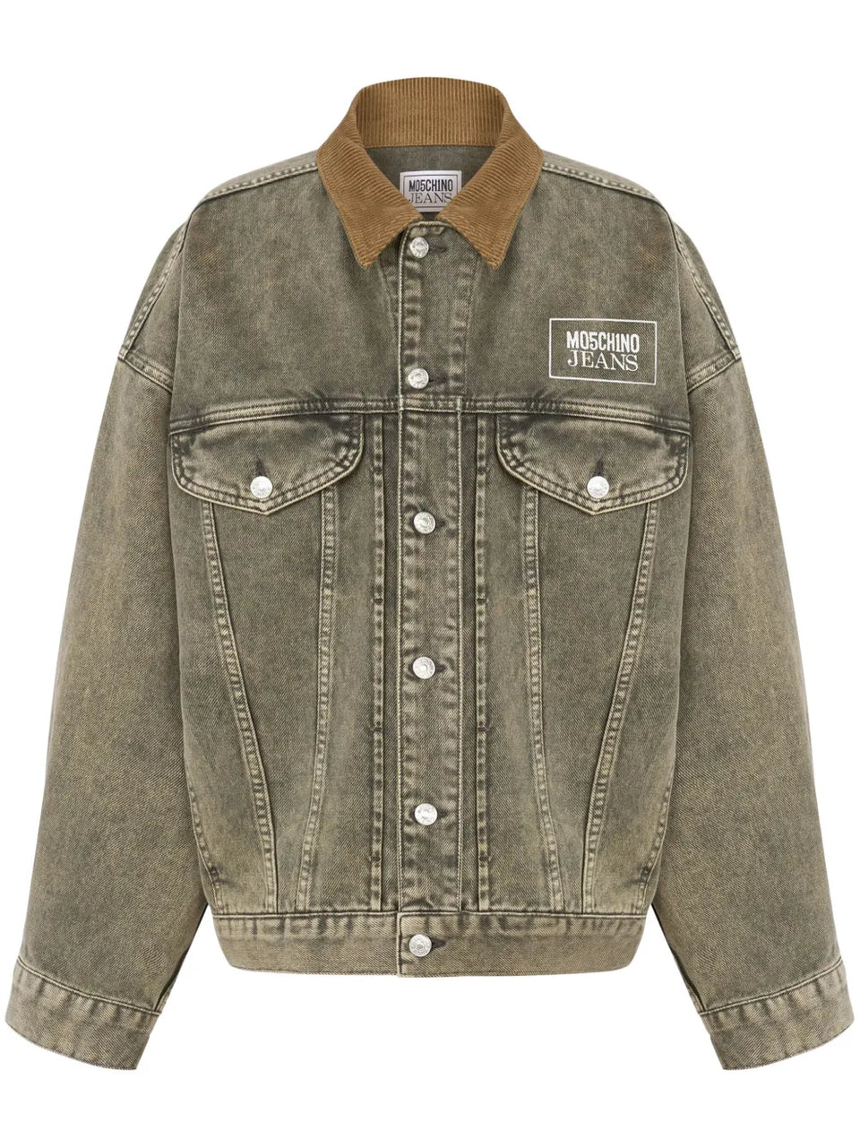 logo-print denim jacket