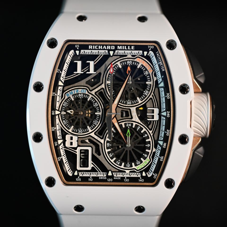 Richard Mille RM72-01 Automatic Winding Lifestyle Flyback Chronograph White Ceramic