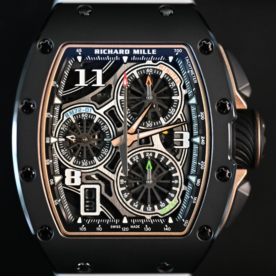 Richard Mille RM72-01 Automatic Winding Lifestyle Flyback Chronograph Black Ceramic