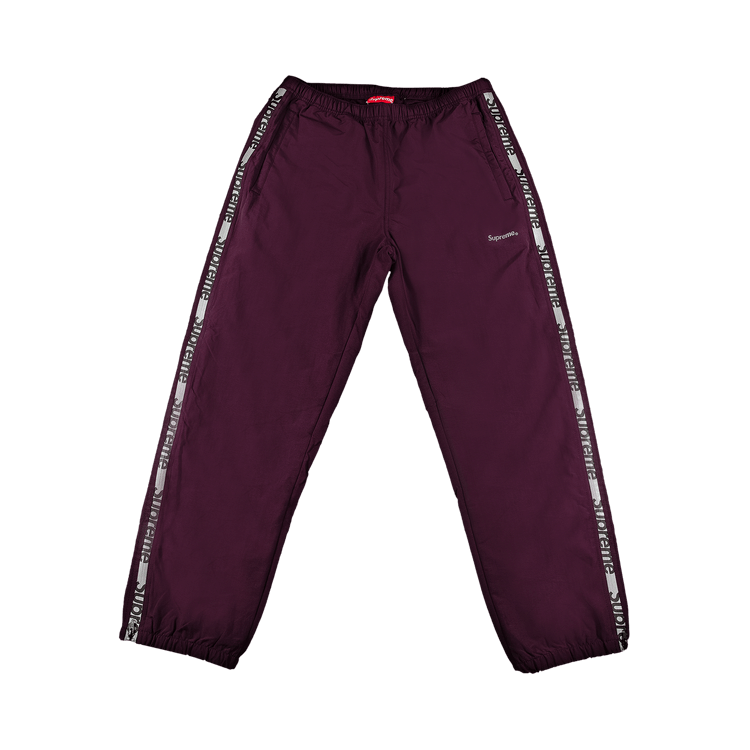 Supreme Reflective Zip Track Pant Purple